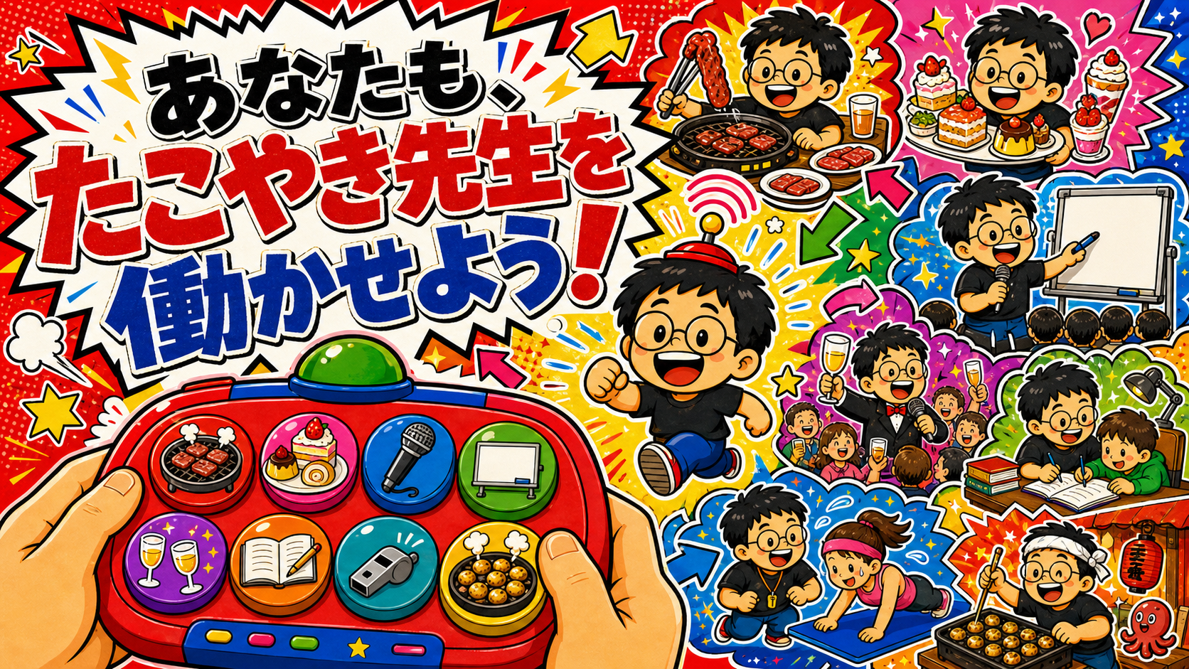 あなたも、たこやき先生を働かせよう！