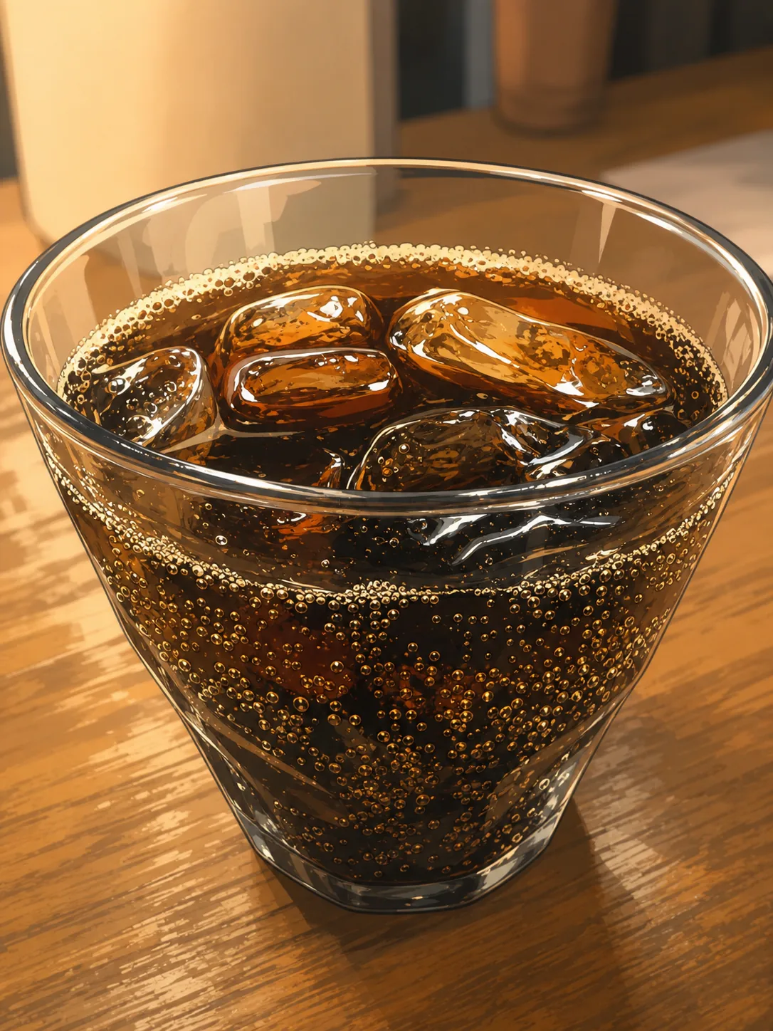 グラスの飲み物のAI加工済みイラスト